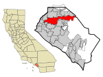 Orange County California Incorporated and Unincorporated areas Anaheim Highlighted